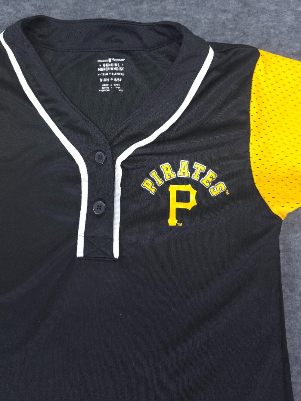 Pittsburgh Pirates Youth Jersey Shirt Black Gold Size S 6/6X - Picture 2 of 6